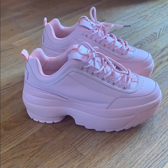 PINK PLATFORM SNEAKERS - Picture 5 of 5